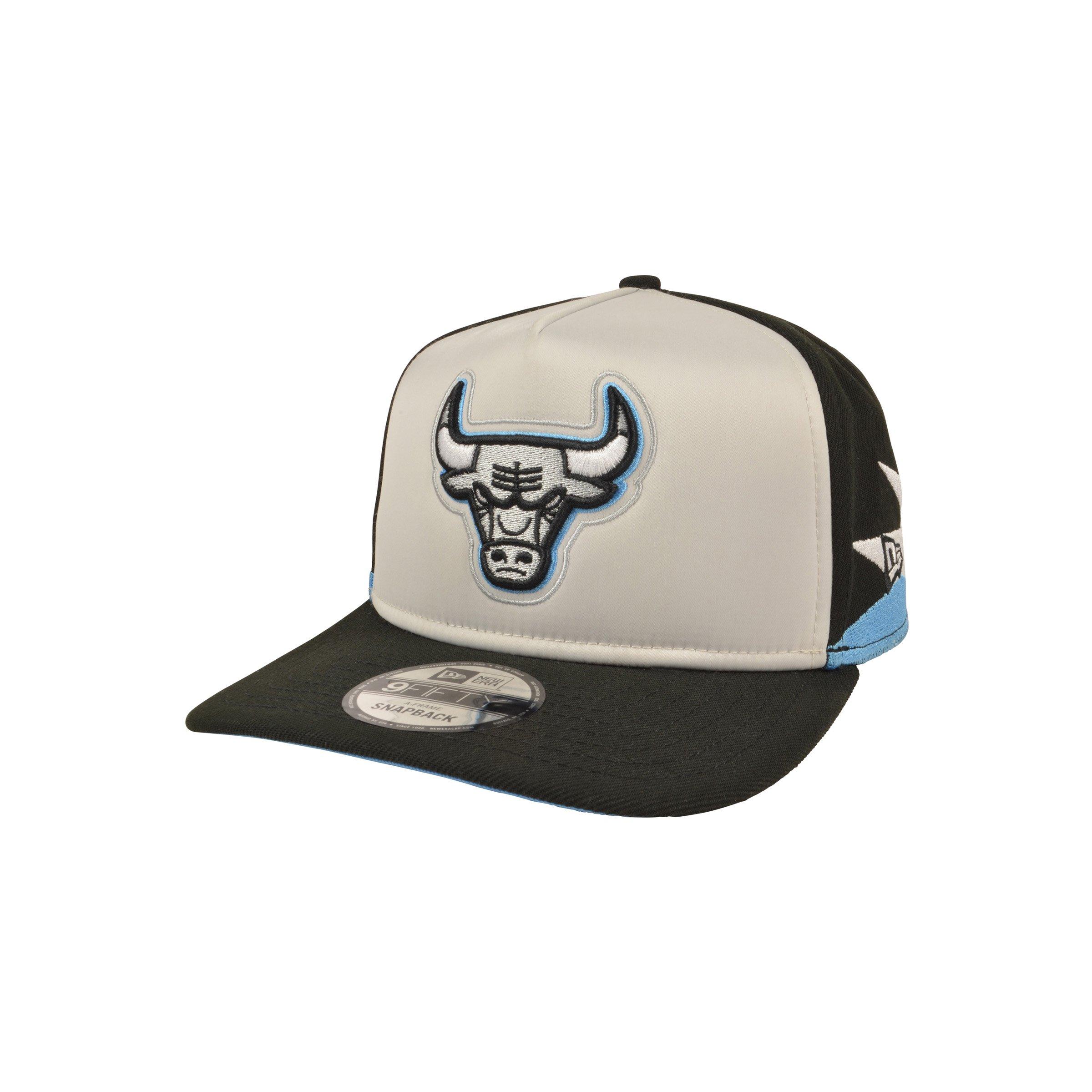 New Era Chicago Bulls 9FIFTY A-Frame Jordan 5 Snapback Hat - Black/Silver - BLACK/SILVER